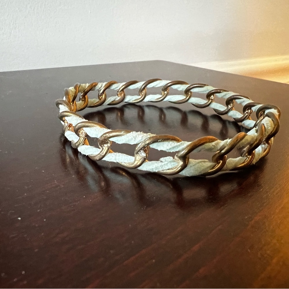 Gold and Mint Green Bracelet